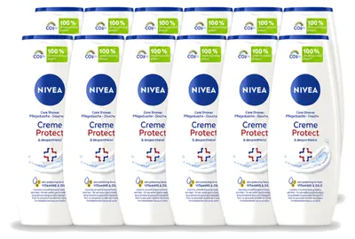 Imagen del producto de 12 unidades de gel de ducha NIVEA Crème Protect & Dexpantenol - 250 ml - Paquete económico - 12 piezas