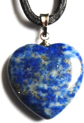 Produktbild von Edelstein-Anhänger mit Metallöse, Herz, Lapis Lazuli, 20 mm