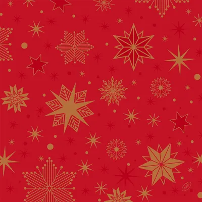 Zdjęcie produktu dla Duni Serwetki higieniczne 3-warstwowe 40 x 40 cm Stargazing Red 50 szt