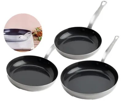Produktbild von Mauviel 1830 Edelstahl-Bratpfannen-Set | Ø 20, 24, 28 cm