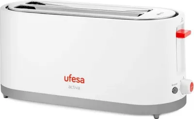 Obrázek produktu pro Ufesa TT7375, 2 krajíců, Šedá, Červená, Bílá, Kov, Plast, Knoflíky, Otočné, 1400 W