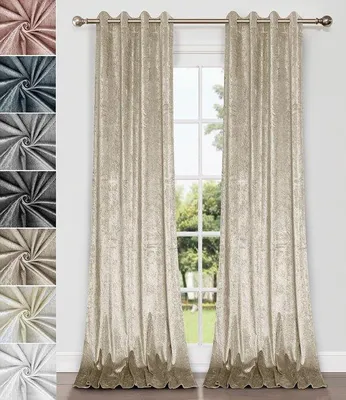 Produktbild von Samt Vorhänge mit Ösen beige 245x140cm