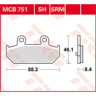 Produktbild von TRW MCB751SH Bremsbeläge Satz