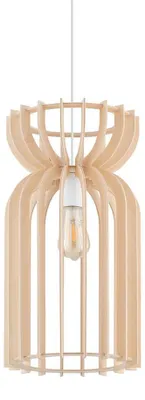 Immagine prodotto di Lampada a sospensione KYMI in legno chiaro, 1xE27x60W, dimensioni: 160x26x26 cm, IP20, Nowodvorski Lighting