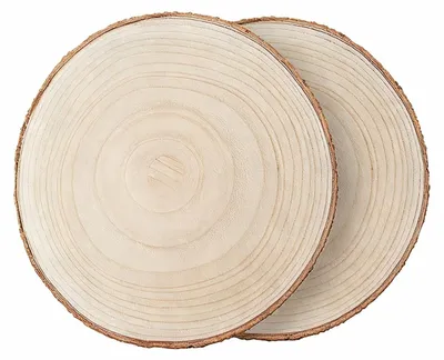 Holz-Baumscheiben 30-34 cm, 2 Stück, 2 cm dick, für DIY