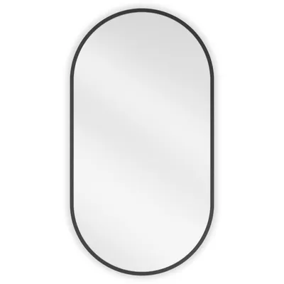 Obrázok produktu pre Mexen Loft oválne kúpeľňové zrkadlo 75 x 40 cm, čierny rám - 9851-075-040-000-70