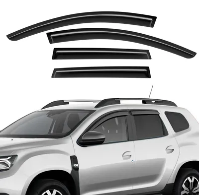Obrázek produktu pro Deflektory do Dacia Duster II (2018-2023), 4 kusy, černá barva, samolepicí