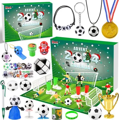 Obrázok produktu pre adventný kalendár Majstrovstiev sveta vo futbale 2024 s 24 hračkami a prekvapeniami