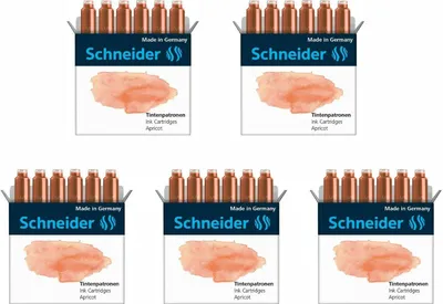 Produktbild von Schneider Standard-Tintenpatronen 5er-Set apricot