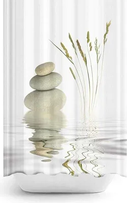 Produktbild von Duschvorhang, 120 x 200 cm, Digitaldruck, modernes Design, wasserdichtes Polyestergewebe, waschbar, schimmelresistent, inklusive Haken
