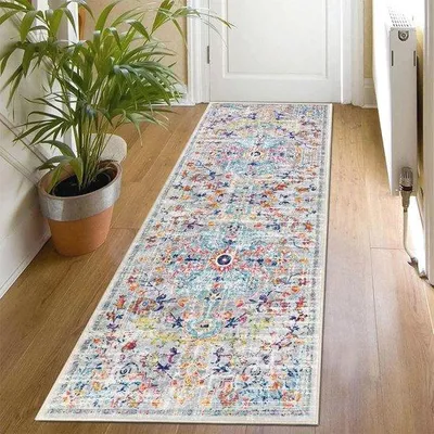 Produktbild von Famanu Läufer 60 x 180 cm - Antirutsch-Teppich für Flur, Küche und Schlafzimmer