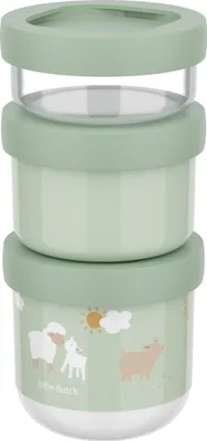 Produktbild von Mepal - Snackbox stapelbar 3-teilig Mio Little Dutch - Stapeln nach Bedarf - Mikrowellen- und Gefrierfachgeeignet - Auslaufsicher - Spülmaschinengeeignet - 550 ml - Little Farm