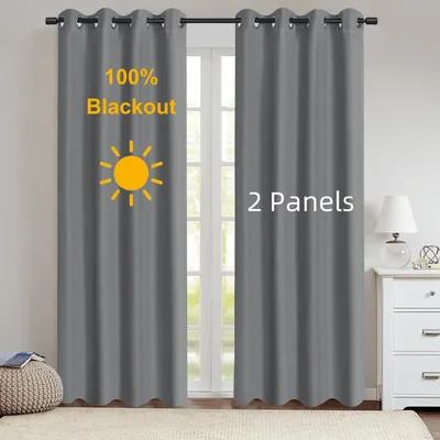 Produktbild von Verdunkelungsvorhang 2er Set blickdicht Ösen Schlafzimmer