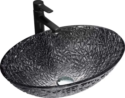 Produktbild von Mexen Goa Aufsatzwaschbecken aus Glas 50 x 36 cm, Schwarz - 24085070
