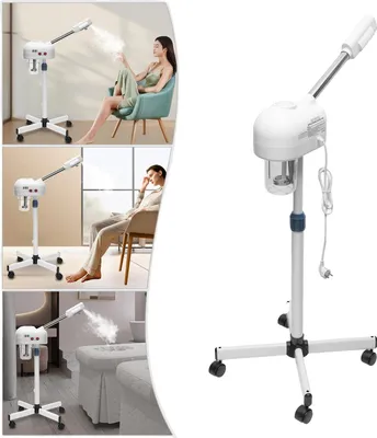 Produktbild von Gesichtsdampfer, 800W Leistung, 750 ml Wassertank, verstellbare Höhe 112-132 cm, Düsenlänge 40,5 cm,