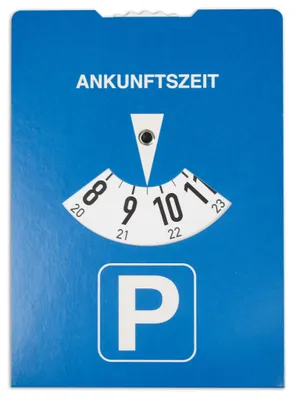 Produktbild von RNK Parkscheibe nach StVO aus Karton mit Ladescheibe, 11x15cm