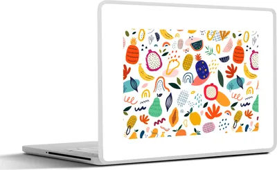 Produktbild von MuchoWow® Laptop Aufkleber Sticker Cover Obst - Banane - Birne - Abstrakt - Ananas 30x21 cm - Sticker für Laptop - Selbstklebend