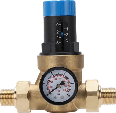 Produktbild von Wasserdruckregelventil DN15 (1/2 Zoll) mit 40-µm-Filter – effizientes Wasserdruckreduzierventil für den Hausgebrauch, Wohnmobile und Campingwagen