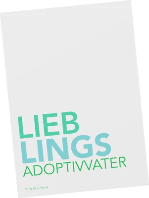 Produktbild von Mr. & Mrs. Panda Ansichtskarte Adoptivvater - Weiß - Geschenk, Ansichtskarten, Postkarten, Geschenkidee, adoptiert, Postkarte, Vati, Kunstkarten, Grußkarte, Spruch, Dad