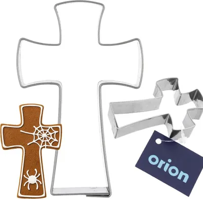 Obrázek produktu pro Orion | Vykrajovátko na sušenky - Nerezová ocel - Motiv kříže - 6,4x4x1,5 cm - Lze mýt v myčce nádobí