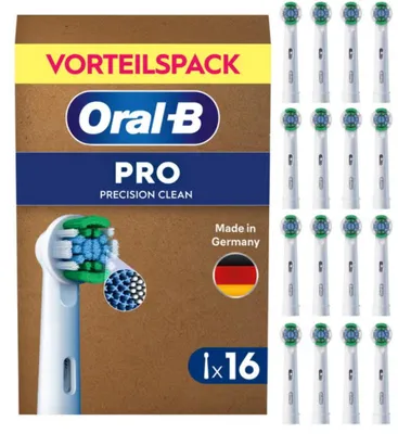 Produktbild von Oral-B Aufsteckbürsten PRO Precision Clean 16er weiss  FFU (2x8)