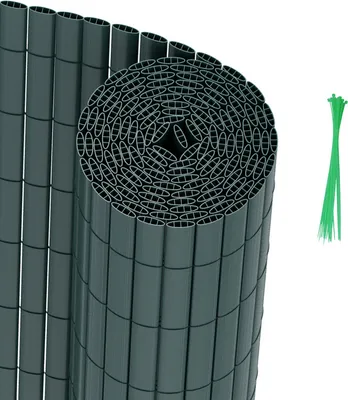 Obrázek produktu pro TolleTour PVC rohož pro ochranu soukromí s kabelovými stahovacími páskami venkovní balkonové obložení odolné proti povětrnostním vlivům ochrana proti UV záření soukromí plot balkon terasa větrolam soukromí obrazovka pro balkon zahradní markýza plot terasa zelená 160x1000cm