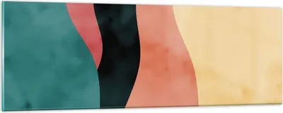 Produktbild von Bilder auf glas - Einteilig - Mehrfarbig Abstraktion Modern - 90x30cm - Glasbilder - Wandbilder - Bilder - Wanddekoration aus Glas - Glas Bilder - Wandbild auf Glas - GAB90x30-4820