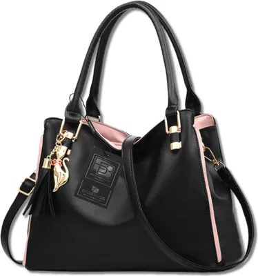 Produktbild von BAD&BAGS | Damen Shopper Tasche schwarz Ökoleder BAD&BAGS