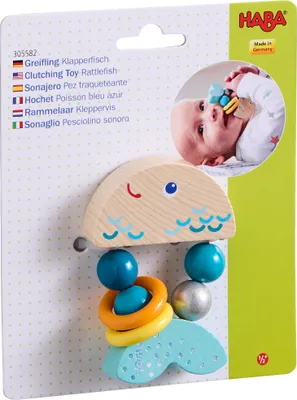 Produktbild von HABA Babywelt Greifling Klapperfisch 1305582001