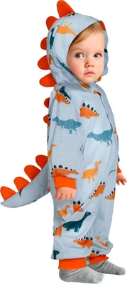 Immagine prodotto di Dinosauro Carnevale Tuta Con Cappuccio Costume Animale Bambino Tuta Divertente Avventura Design Originale Creativo Carino Carnevale Animale Motivo Colorato Bambini Festa Outfit, Taglia: 86/92 Colore: Grigio