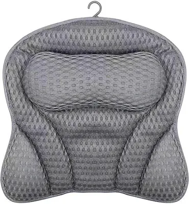 Image de Coussin de bain ergonomique, 35x33 cm, avec 6 ventouses antidérapantes, pour baignoire