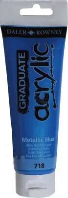 Obrázek produktu pro Daler Rowney Graduate Akrylová barva 120 ml Metallic Blue 1 ks