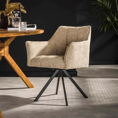Produktbild von Hoyz-Sammlung – Sesselgitter drehbar – 2 Stück – Bouclé-Sandfarbe
