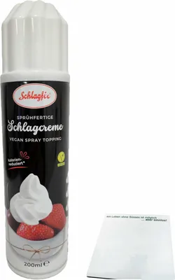 Produktbild von Schlagfix sprühfertige Schlagcreme (200ml Flasche) + usy Block