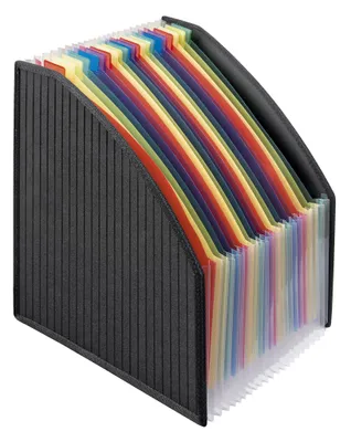 Obrázok produktu pre Veloflex® 4446 380 Spisový obal - 255 x 320 x 40 mm, 23 farebných priehradiek, PP, čierny