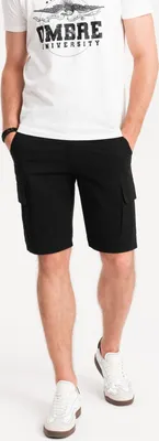 Obrázek produktu pro Ombre Clothing Pánské plátěné kraťasy Coast černá XL