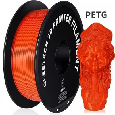 Obrázek produktu pro PETG – filament pro 3D tiskárny – 1,75 mm – cívka 1 kg – pro FDM – vakuově balené – oranžová
