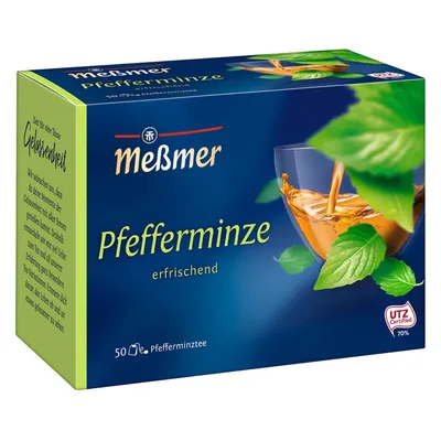 Produktbild von Meßmer Pfefferminz Tee lecker und frisch kühl Beuteltee 112g