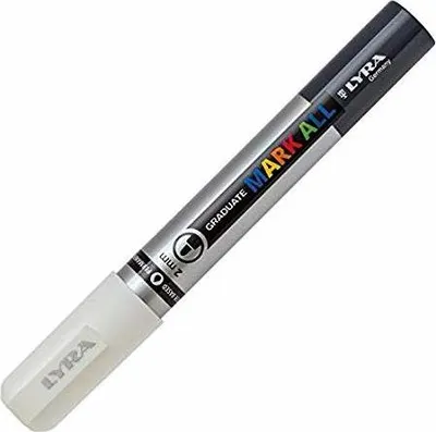 Produktbild von Lyra Graduate Mark All Permanent-Marker Rundspitze Weiß 6 Stück(e)