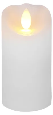 Produktbild von Best Season LED-Wachskerze "Glow Flame" Farbe: weiss flack. Flamme, ca. 10 x 5,5 cm, Timer, Batterie, 068-42