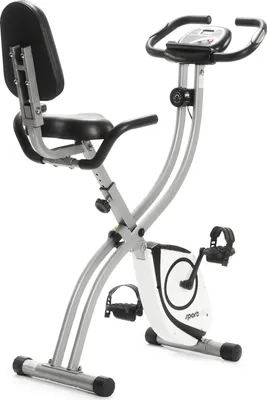 Produktbild von SportPlus I Heimtrainer I klappbar für zuhause, X Bike platzsparend faltbar optional mit App Steuerung, Rückenlehne, Pulsmessung, manuelle/computergesteuerte Widerstände, SP-HT-1003