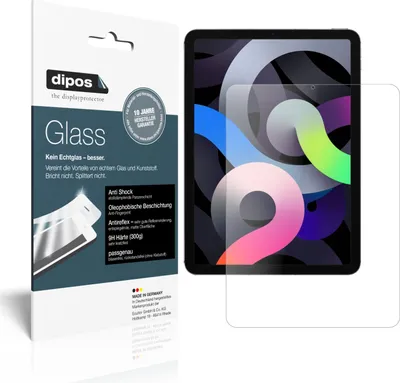 Produktbild von 2x Schutzfolie für Apple iPad Air 10.9 Zoll (2020) matt - Anti-Shock 9H Folie dipos Glass Kunststoffglas