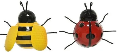 Produktbild von Insekt Figur Biene Marienkäfer Eisen Aufhänger Höhe 9 cm - Stückpreis
