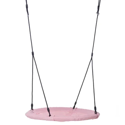 Immagine prodotto di Altalena a nido TRIBECCO Ø100 cm – portata massima 150 kg – Altalena da giardino per bambini e adulti (rosa pastello)