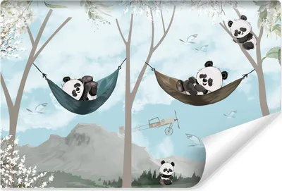 Produktbild von Muralo Vlies Fototapete für Kinder PANDAS Pflanzen Landschaft Br. 270cm x Hö. 180cm