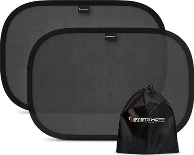 Produktbild von Sonnenschutz Auto Baby mit UV-Schutz (Set von 2) - Autorahmen Sonnenschutz für Kinder (schwarz)