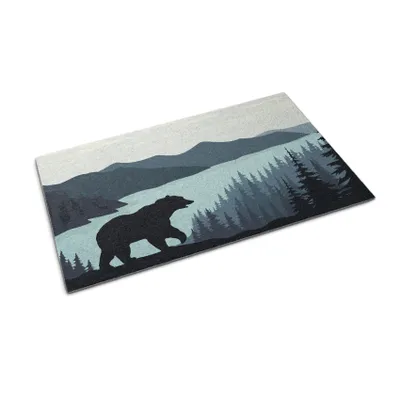 Produktbild von Fußmatte für die Tür – Unterlage zur Aufnahme von Schmutz – Rutschfeste Fußmatte für Innen- und Außenbereich – 150 x 100 cm – Bärenwald-Design