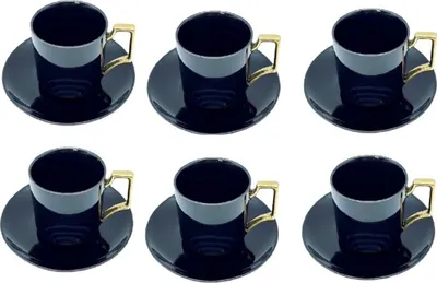 Produktbild von Aliya Kaffee-Set mit 12 Teilen 190 ml – Perfekt für jeden Anlass Schwarz