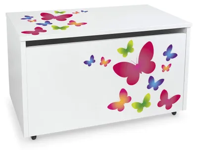 Produktbild von Bayagu Kindertruhe 71x40x46cm aus Holz mit Rollen und Sicherheitsdeckel