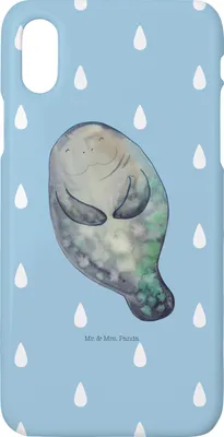 Produktbild von Mr. & Mrs. Panda Iphone 10 Handyhülle Seekuh Happy - Blau Pastell - Geschenk, Neustart, Cover, X, Meer, Hülle, Selbstliebe, Neuanfang, Achtsamkeit, Handy, Freundin